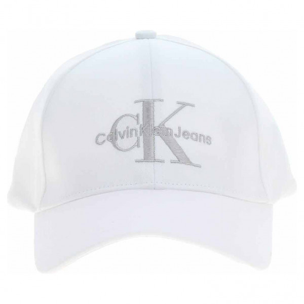detail Calvin Klein dámská kšiltovka K60K610280 White-Silver Logo